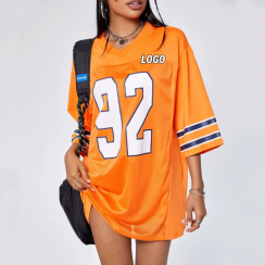 2 Pcs Streetwear American Football Mesh Oversized Jersey