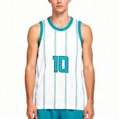 2 Pcs Youth Round Neck Anti Bacterial Basketball Jersey with Sublimation Print