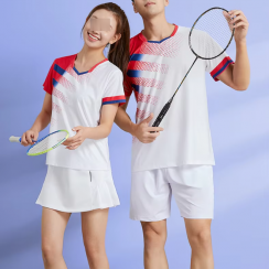 3 Couple Sets Unisex Adult Tennis Suits with T Shirt and Shorts Skirt